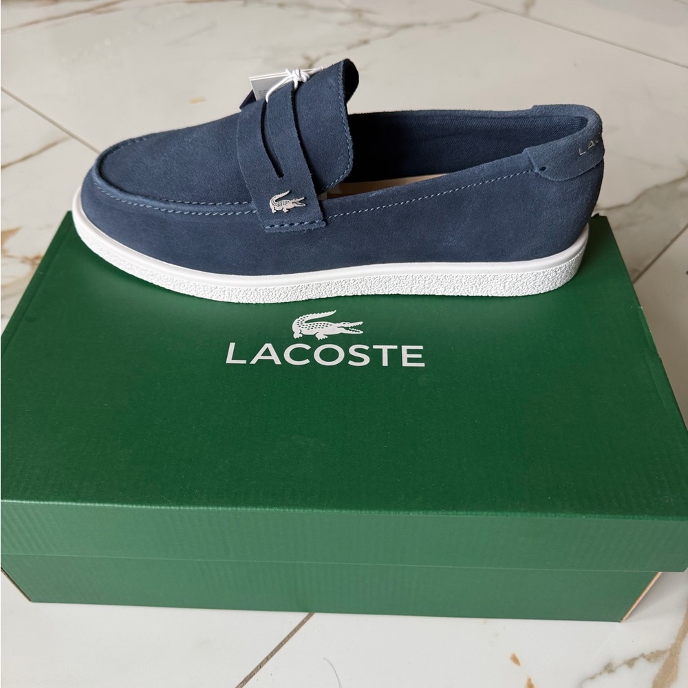 Lacoste Men's Blue Slip-On Loafers